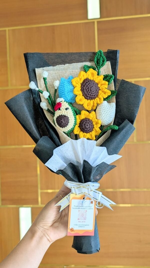 Sunshine Bloom Crochet Bouquet